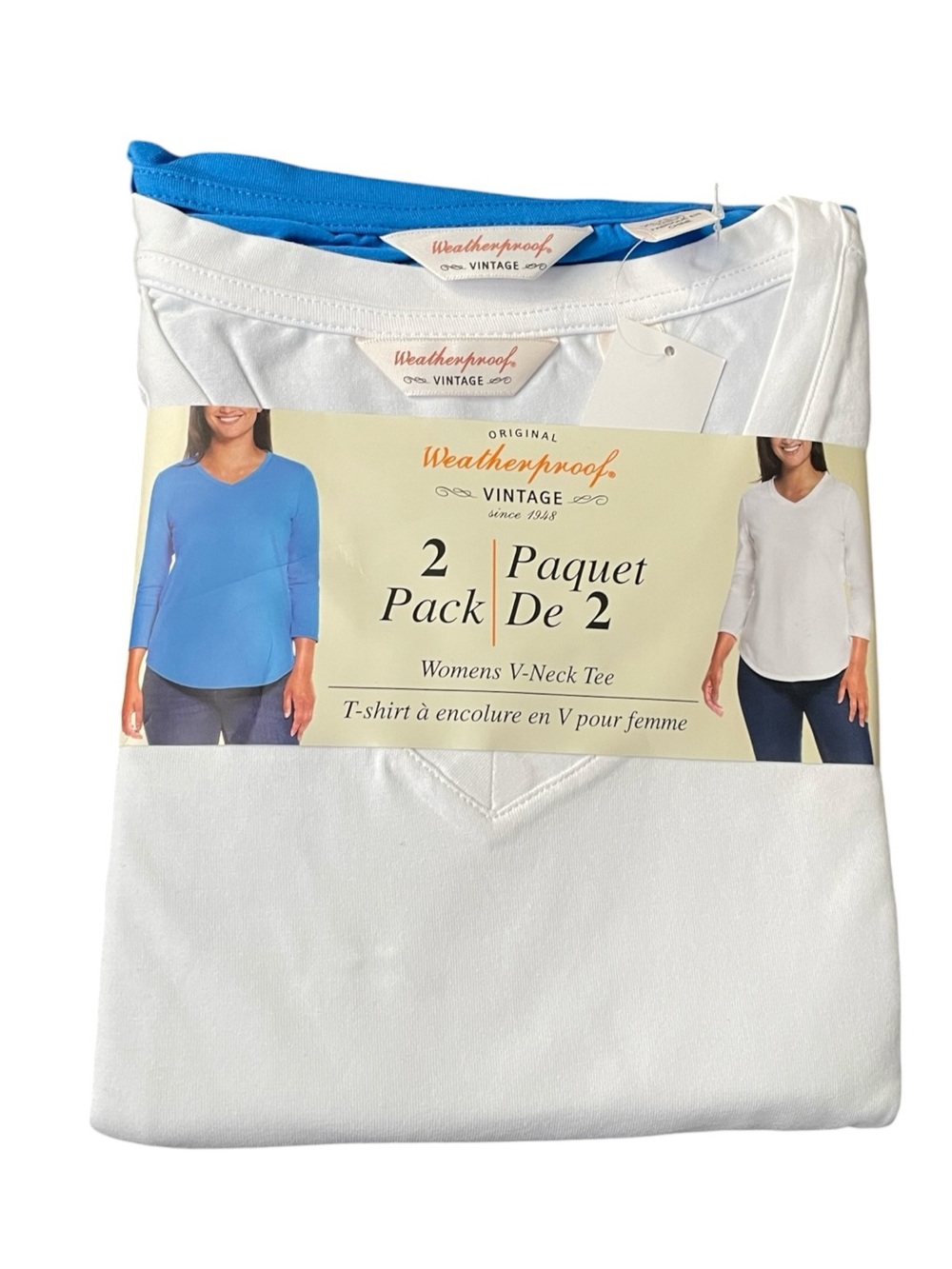 Weatherproof Women's V-Neck Tee 2-Pack